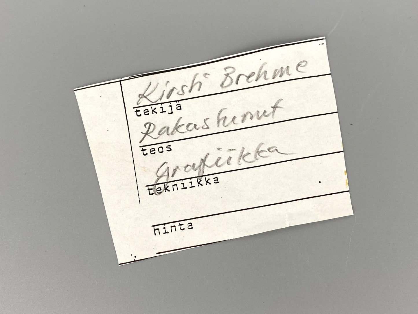 Finnische Aquatinta-Radierung von Kirsti Brehme, nummeriert, 1998