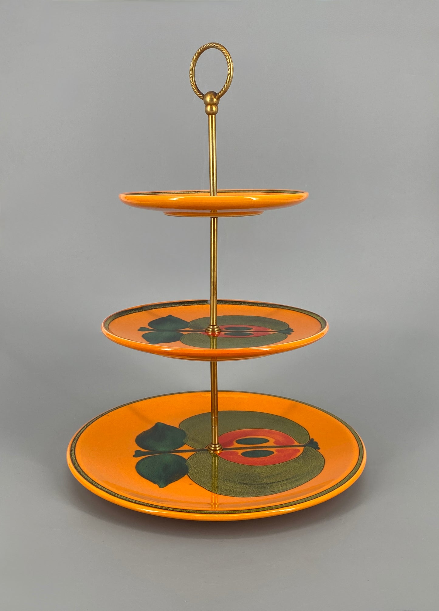 Etagere von Wächtersbach aus Keramik mit Apfelmotiv, 70er