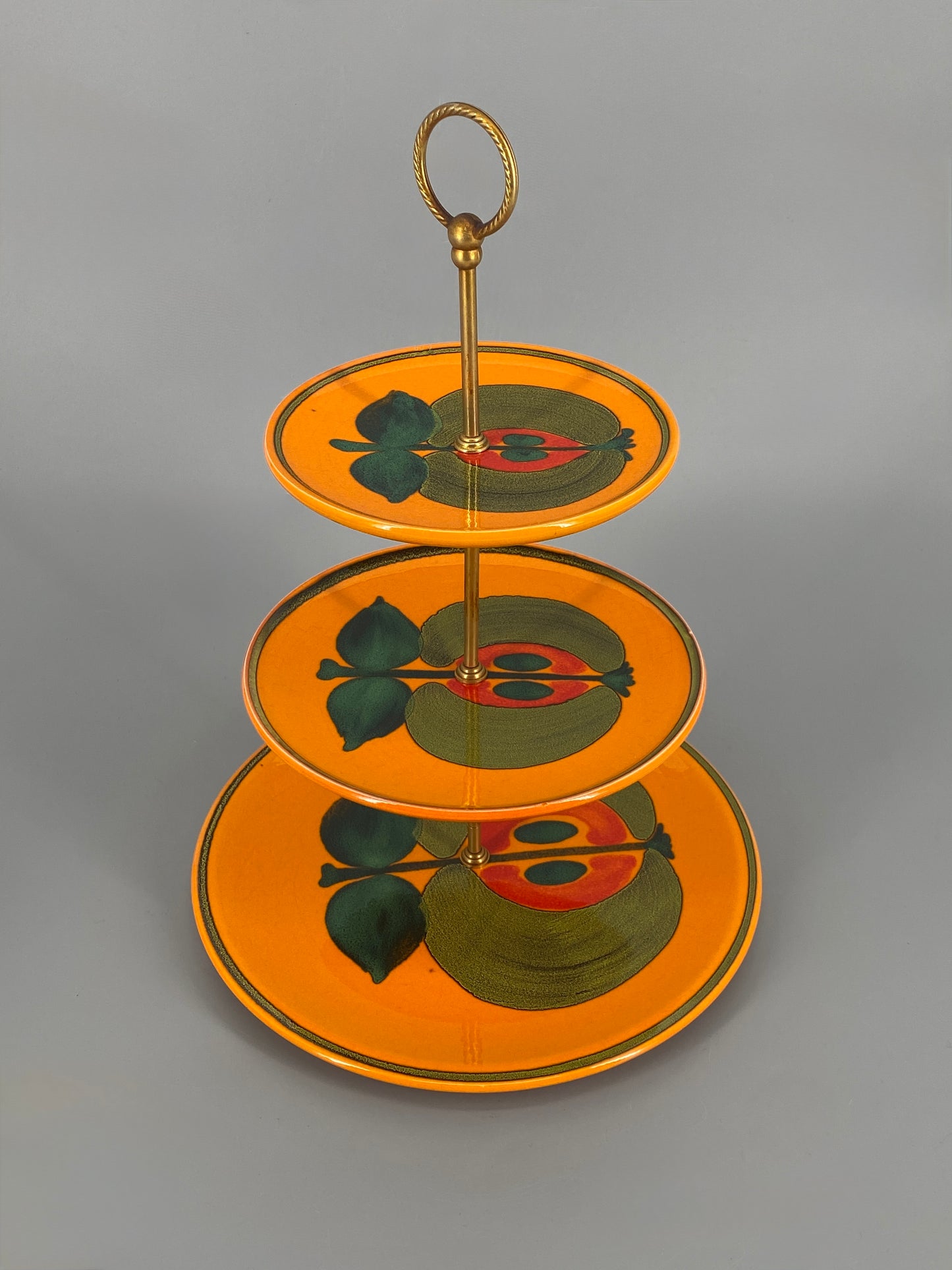 Etagere von Wächtersbach aus Keramik mit Apfelmotiv, 70er