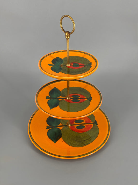 Etagere von Wächtersbach aus Keramik mit Apfelmotiv, 70er