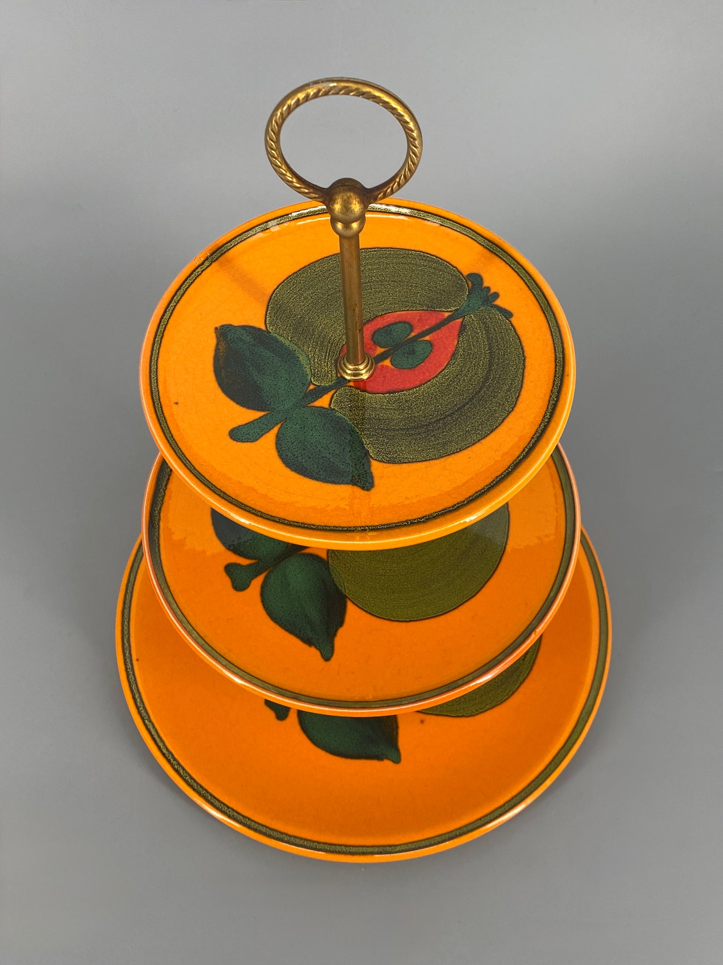 Etagere von Wächtersbach aus Keramik mit Apfelmotiv, 70er