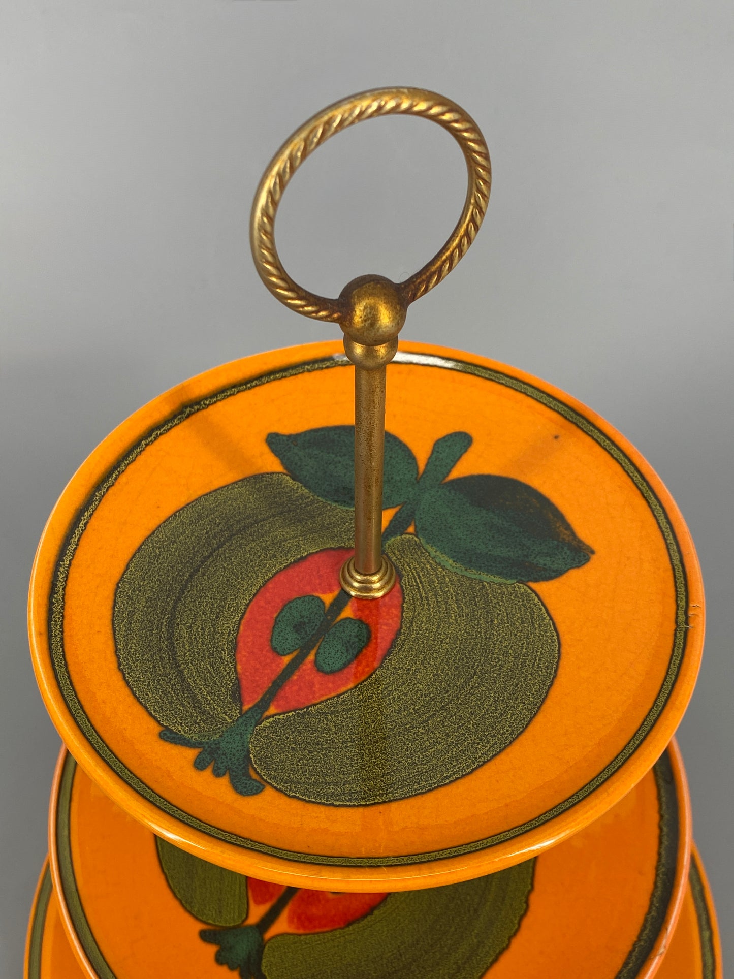 Etagere von Wächtersbach aus Keramik mit Apfelmotiv, 70er