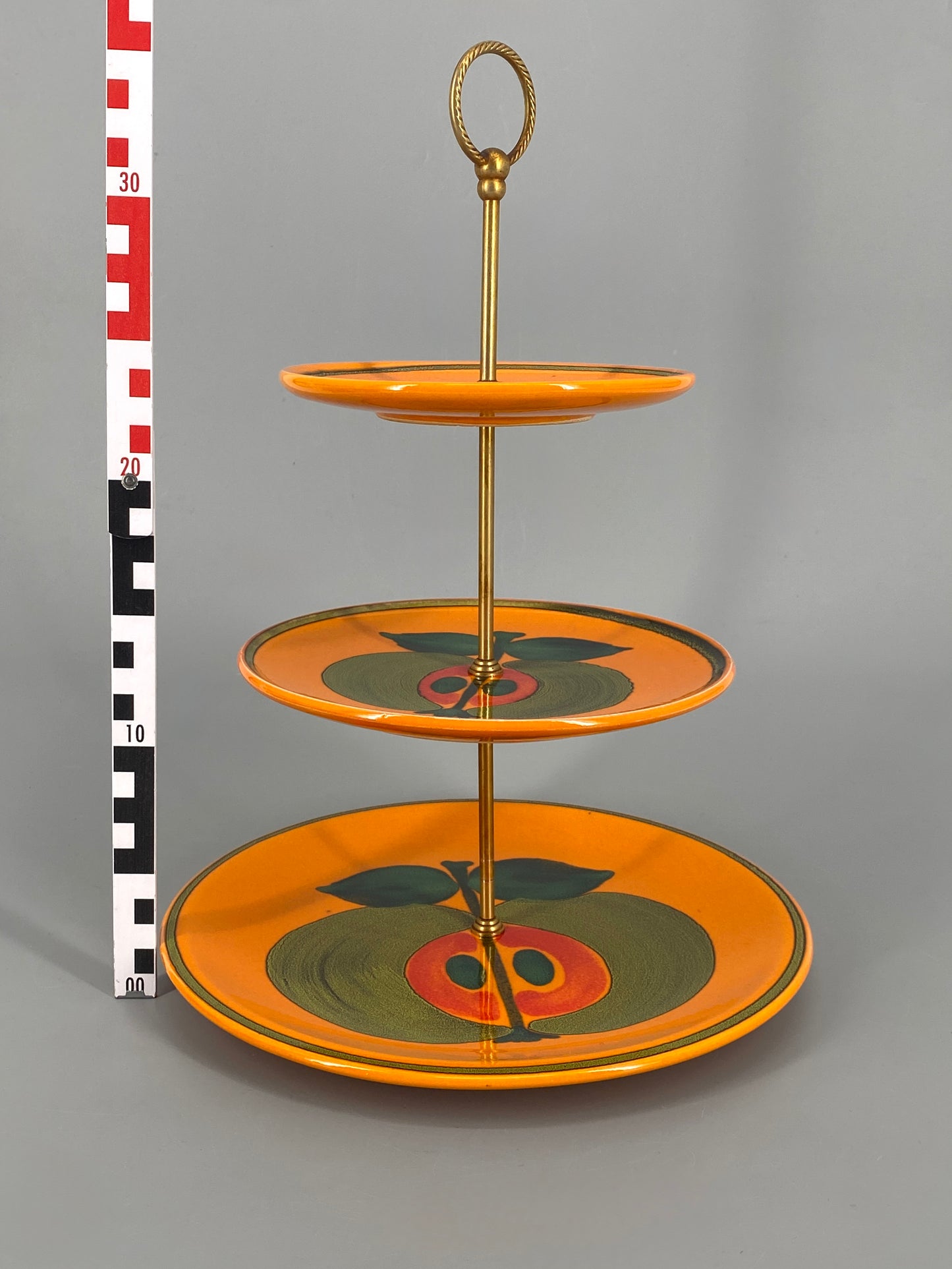 Etagere von Wächtersbach aus Keramik mit Apfelmotiv, 70er