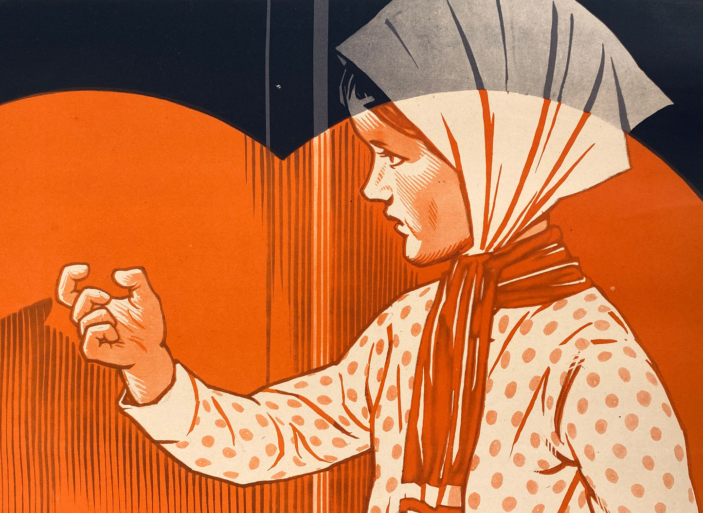 Überklebtes Propagandaplakat der Volkssolidarität zum Thema Winternot/Kindesnot von Wilhelm Schubert aus Deutschland (Sowjetische Besatzungszone), 40er