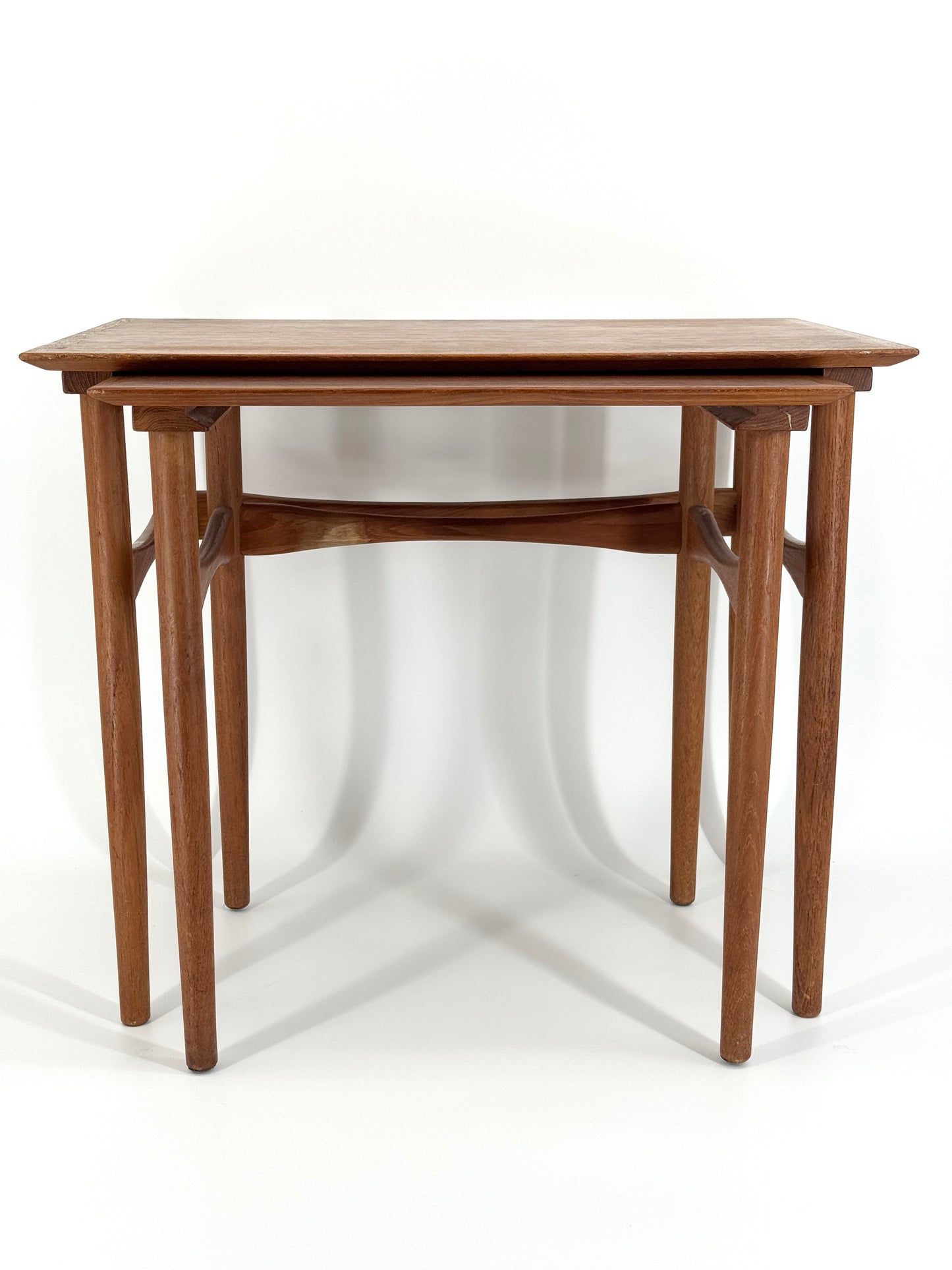 Mid Century Design Satztische aus Teakholz, Dänemark 1950er