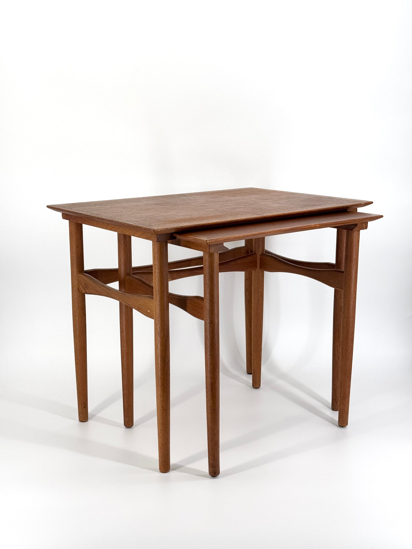 Mid Century Design Satztische aus Teakholz, Dänemark 1950er