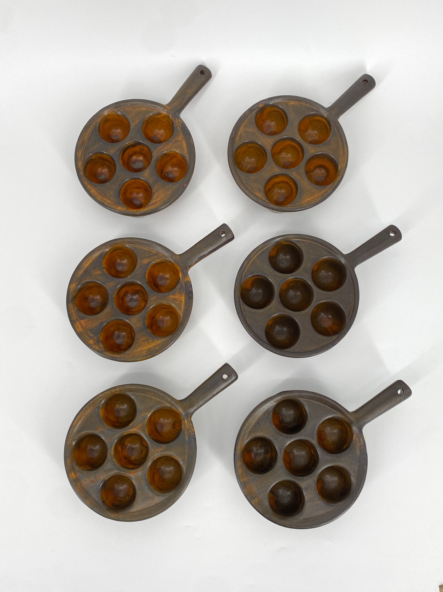 6x Keramik Schneckenpfännchen von Heisterholz