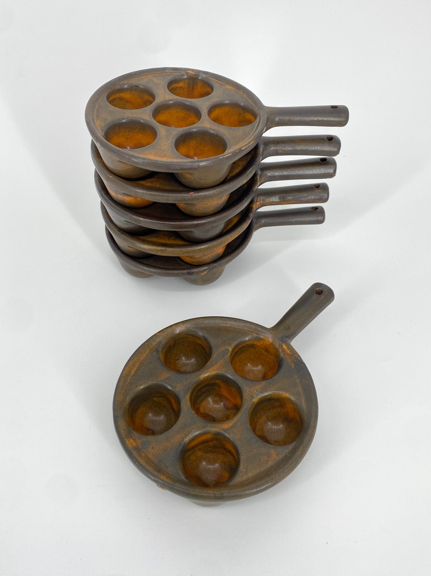 6x Keramik Schneckenpfännchen von Heisterholz
