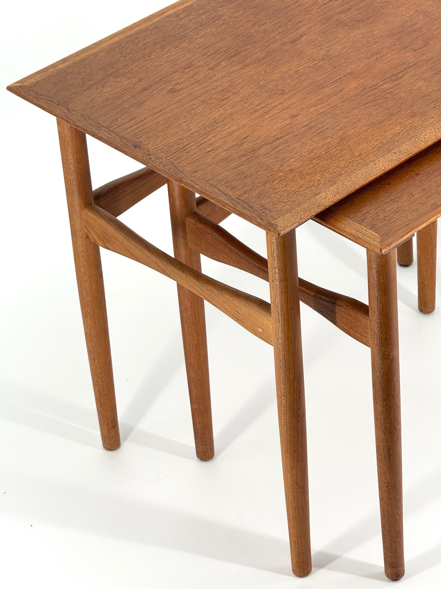 Mid Century Design Satztische aus Teakholz, Dänemark 1950er