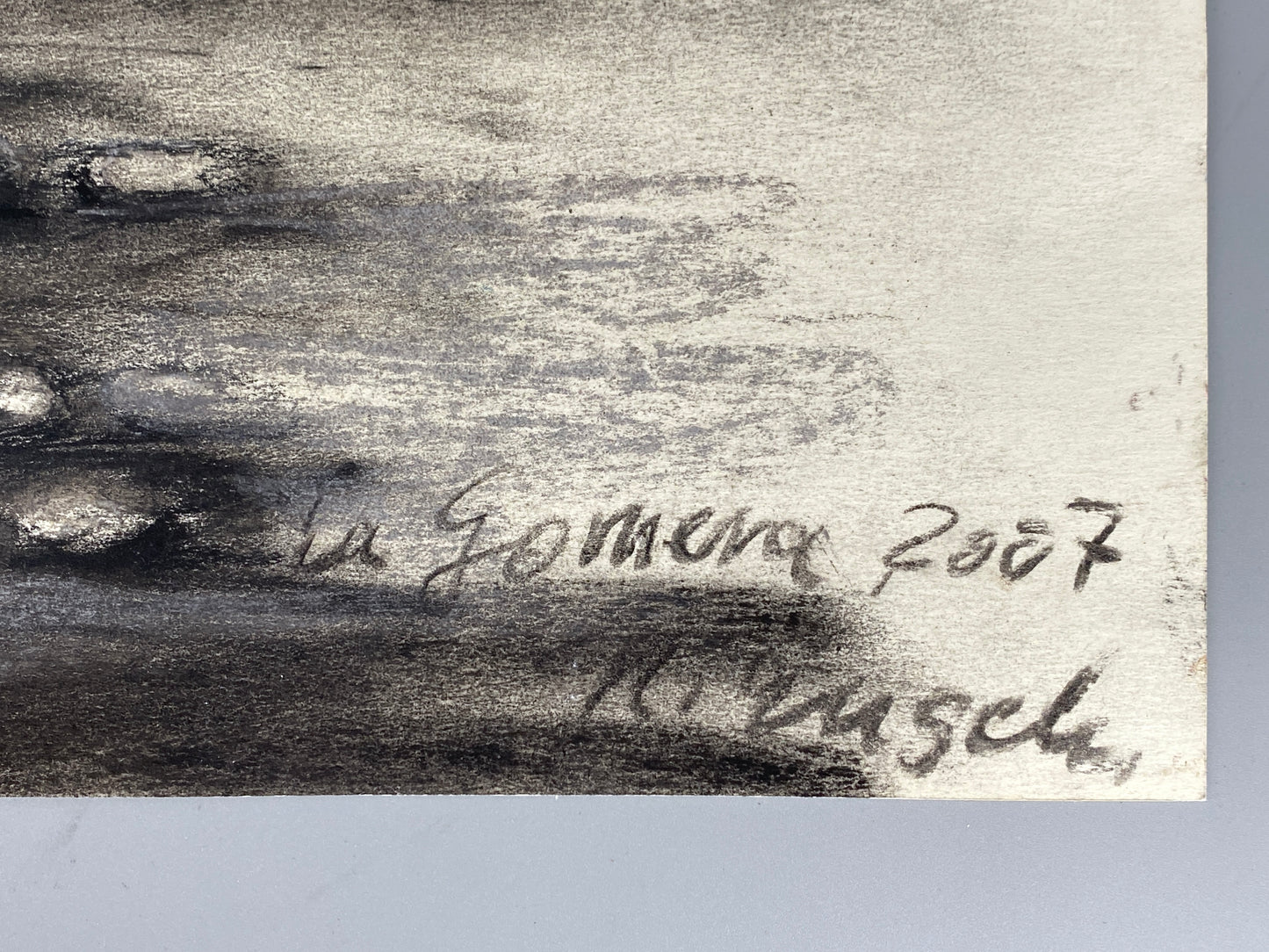 Handsigniertes und großes Pastellgemälde "La Gomera" von Helga Engeln (1943–2024), 2007