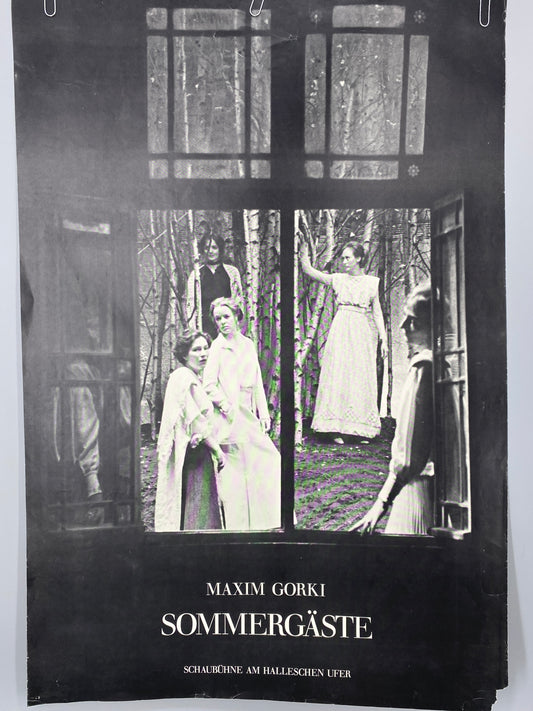 Theaterplakat Schaubühne Berlin. Sommergäste, Maxim Gorki. Von Peter Stein/Botho Strauß