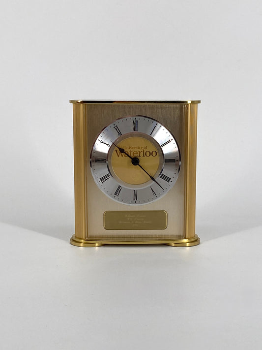 Goldene Quartz Tischuhr von der University of Waterloo