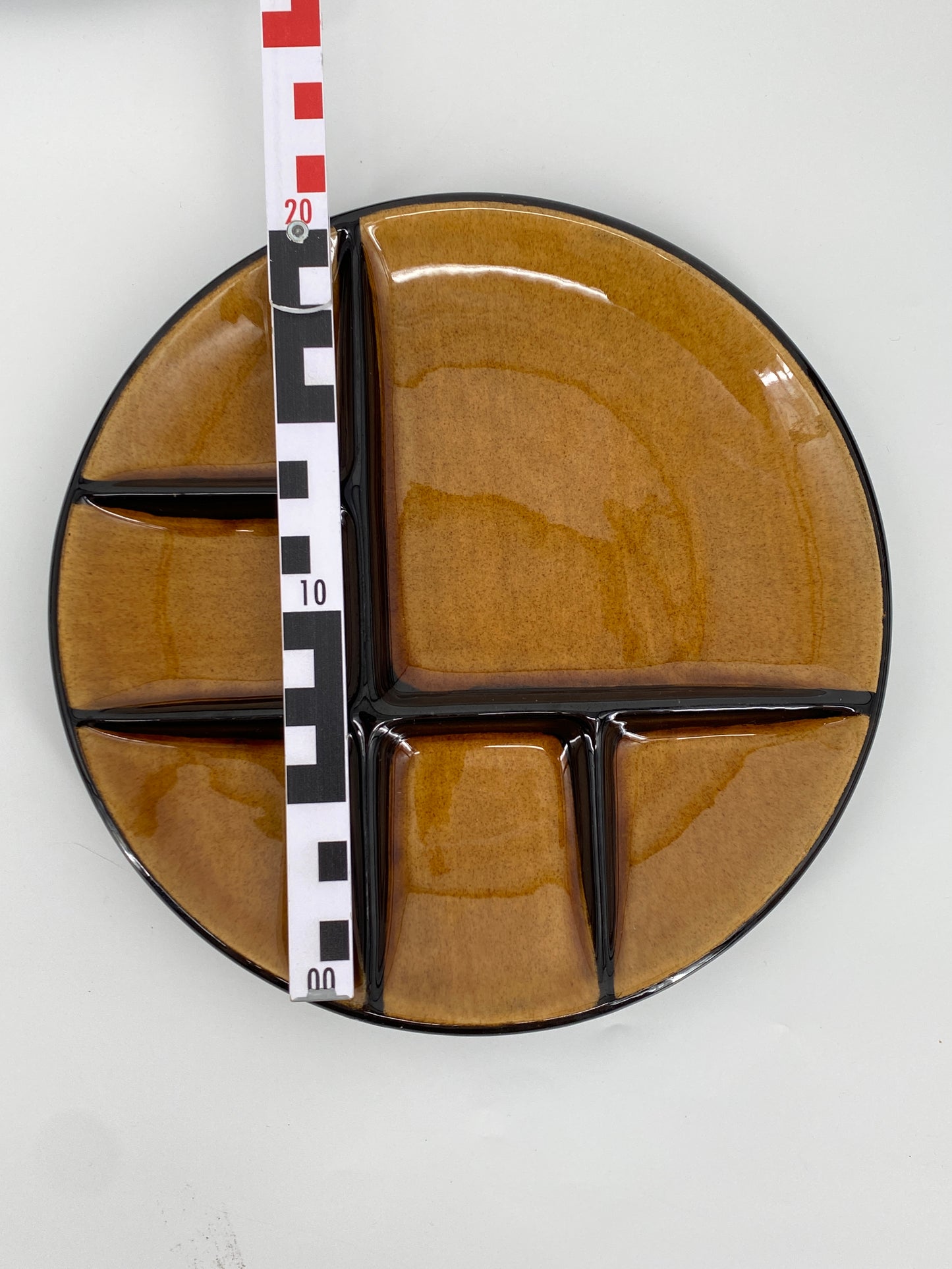 6x Keramik Fondueteller von Adolf Burkart, Schweiz 70er
