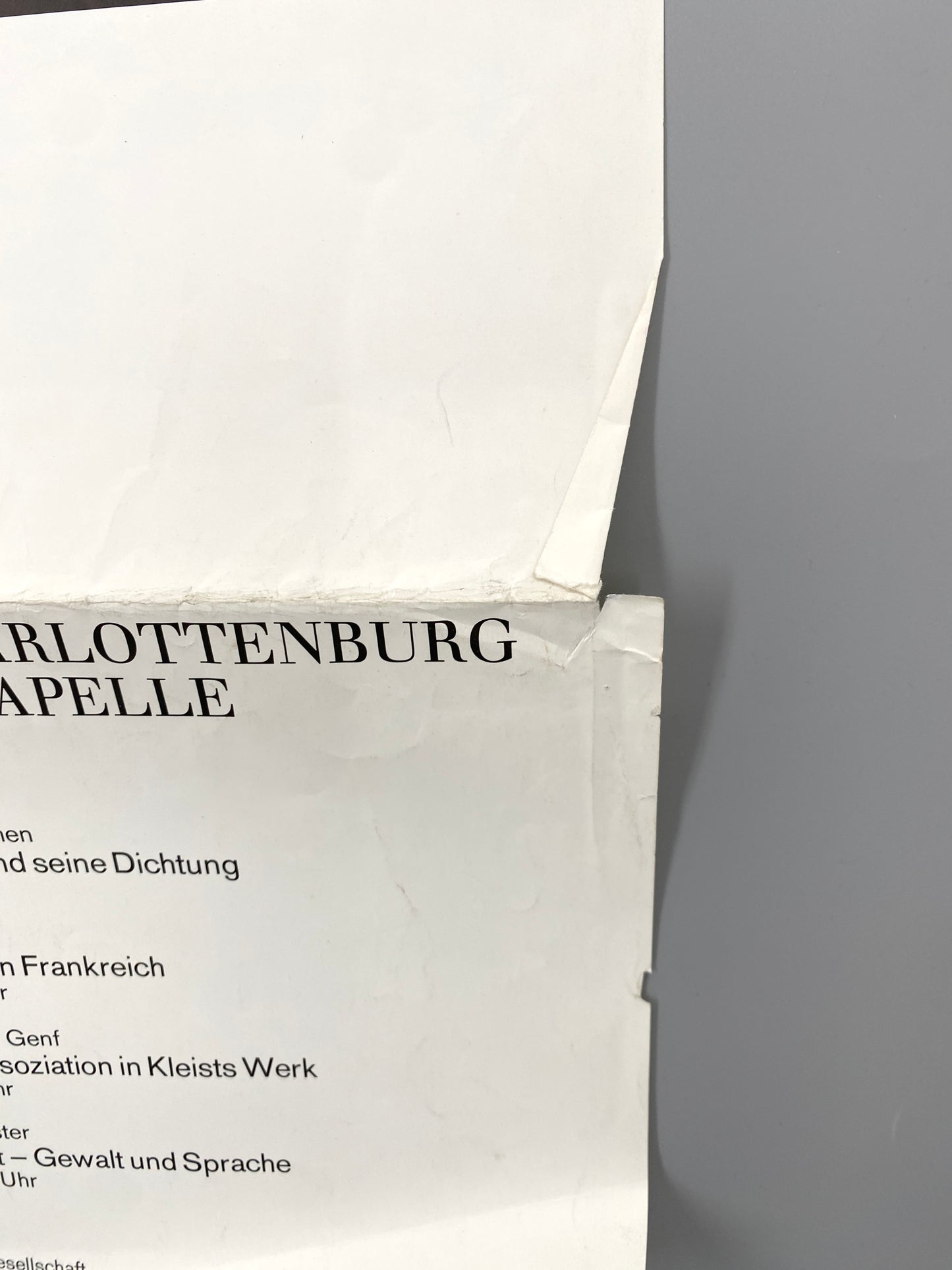 Literaturplakat, Heinrich Von Kleist zum 200 Geburtstag. Jubiläum, Akademie der Künste Berlin