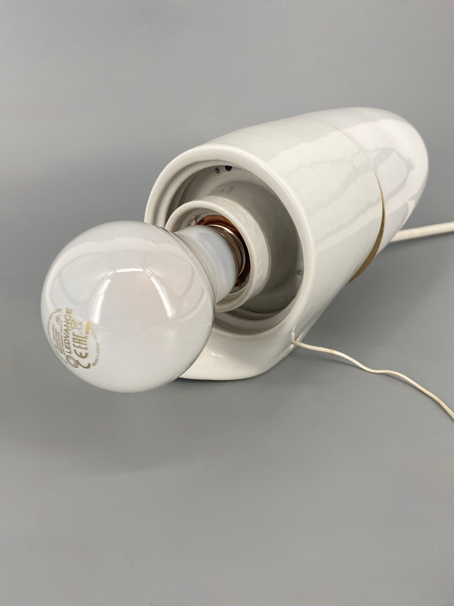Zeitlose Wandlampe / Spiegellampe "6078Z" von Wilhelm Wagenfeld für Lindner mit Zugschalter, 50er