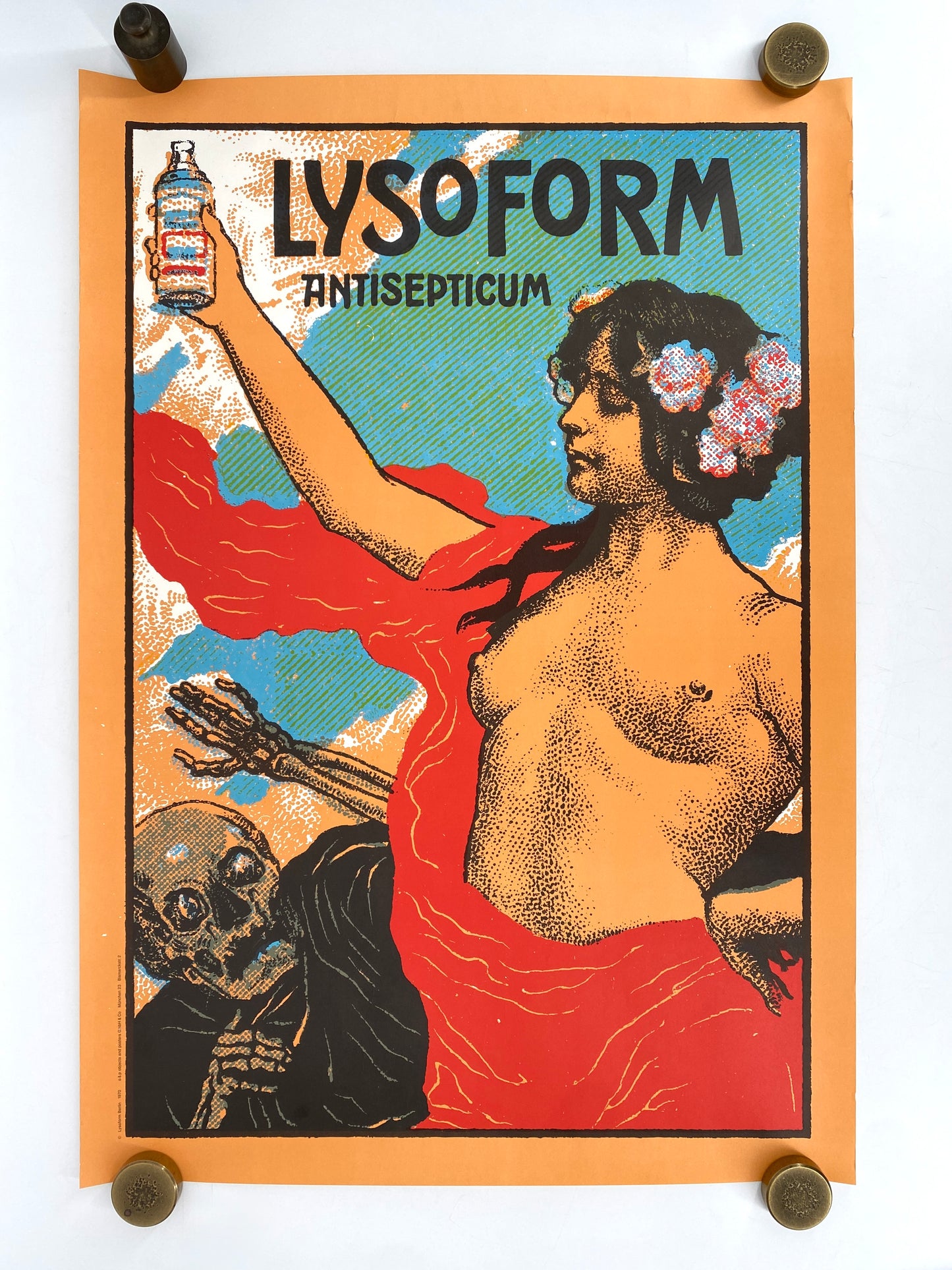 Nachdruck eines historischen Werbeplakats "Lysoform", um 1895/1970