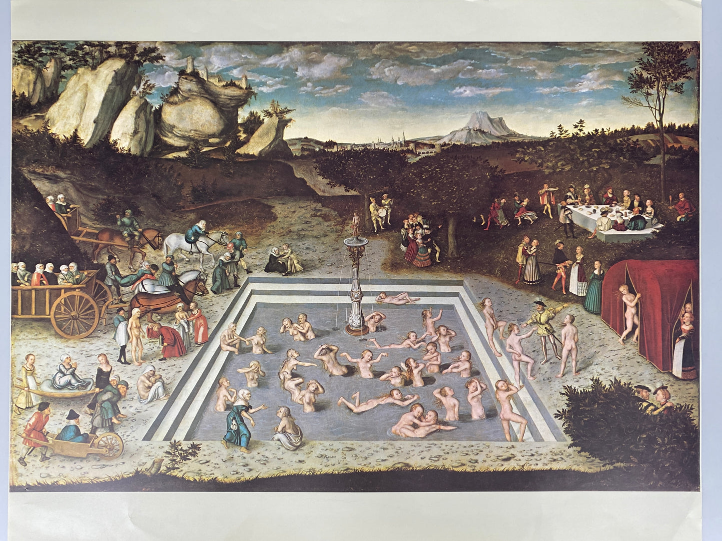 Lucas Cranach DÄ, Der Jungbrunnen. Kunstdruck des Klett Verlages