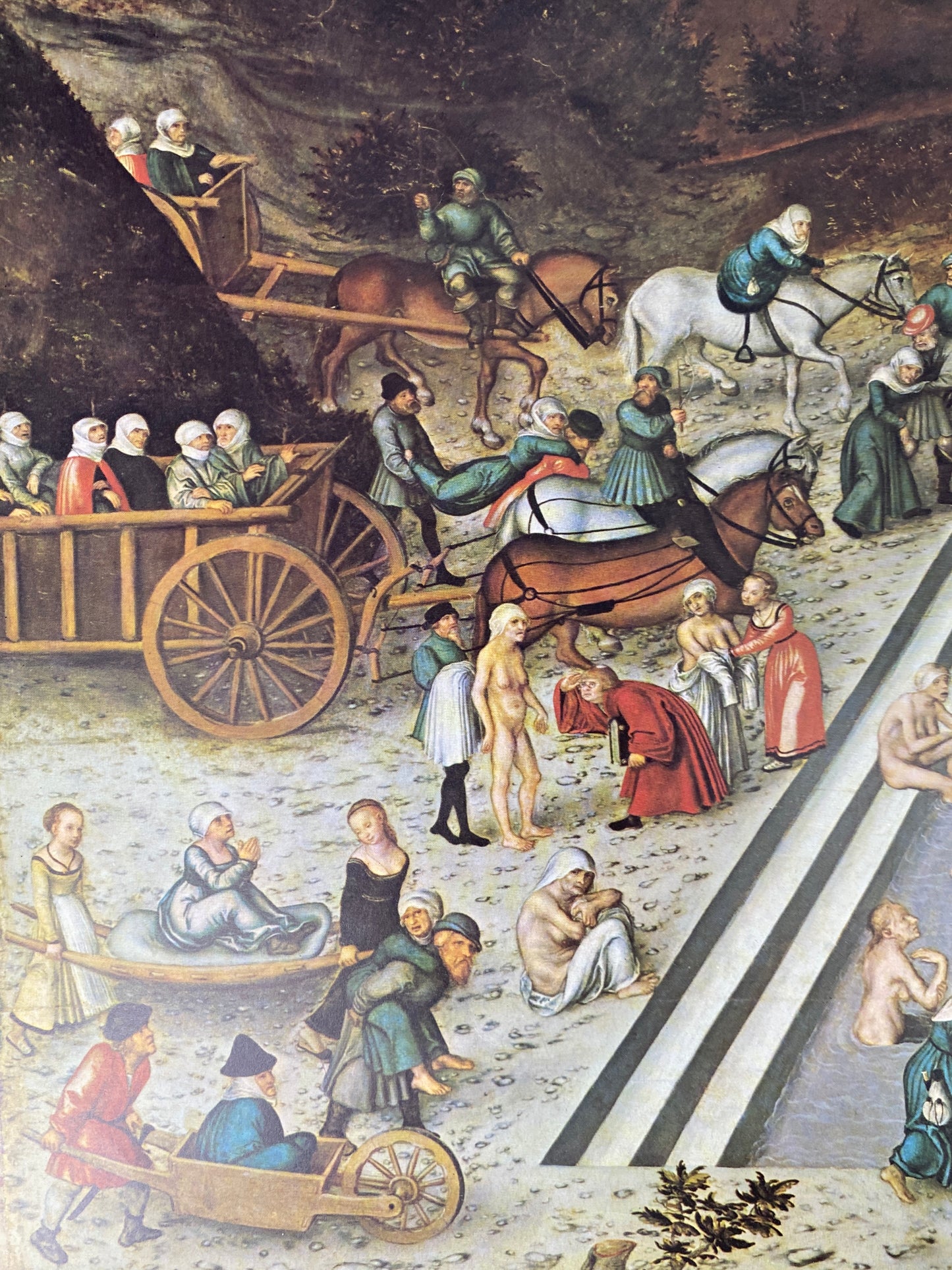 Lucas Cranach DÄ, Der Jungbrunnen. Kunstdruck des Klett Verlages