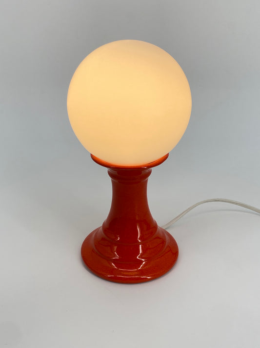 Tischlampe Opal Kugel von Hutschenreuther, 1970er Jahre, Keramik