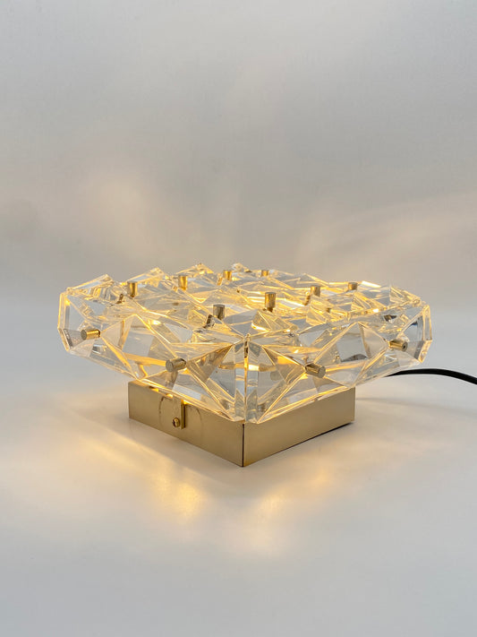 Wandlampe Kinkeldey aus Kristallglas, 70er