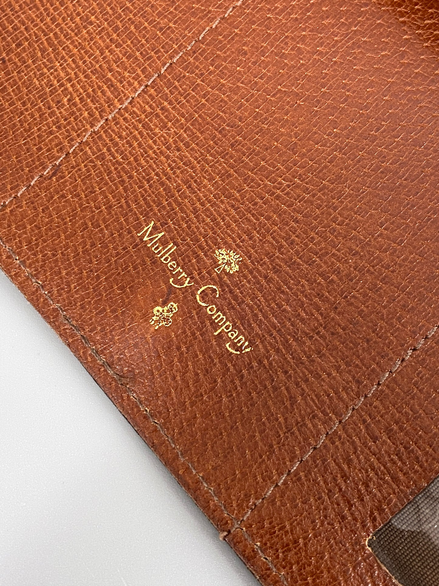 Leder-Planer von Mulberry Company mit Kalender von Filofax, Großbritannien, 1990er