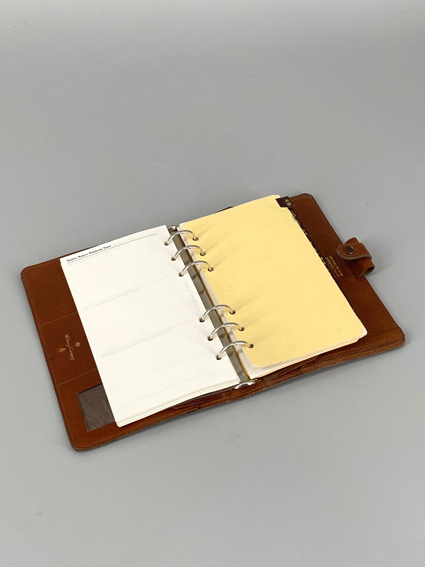 Leder-Planer von Mulberry Company mit Kalender von Filofax, Großbritannien, 1990er