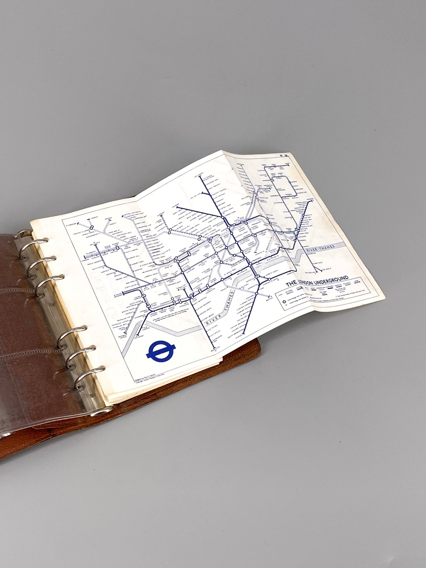 Leder-Planer von Mulberry Company mit Kalender von Filofax, Großbritannien, 1990er
