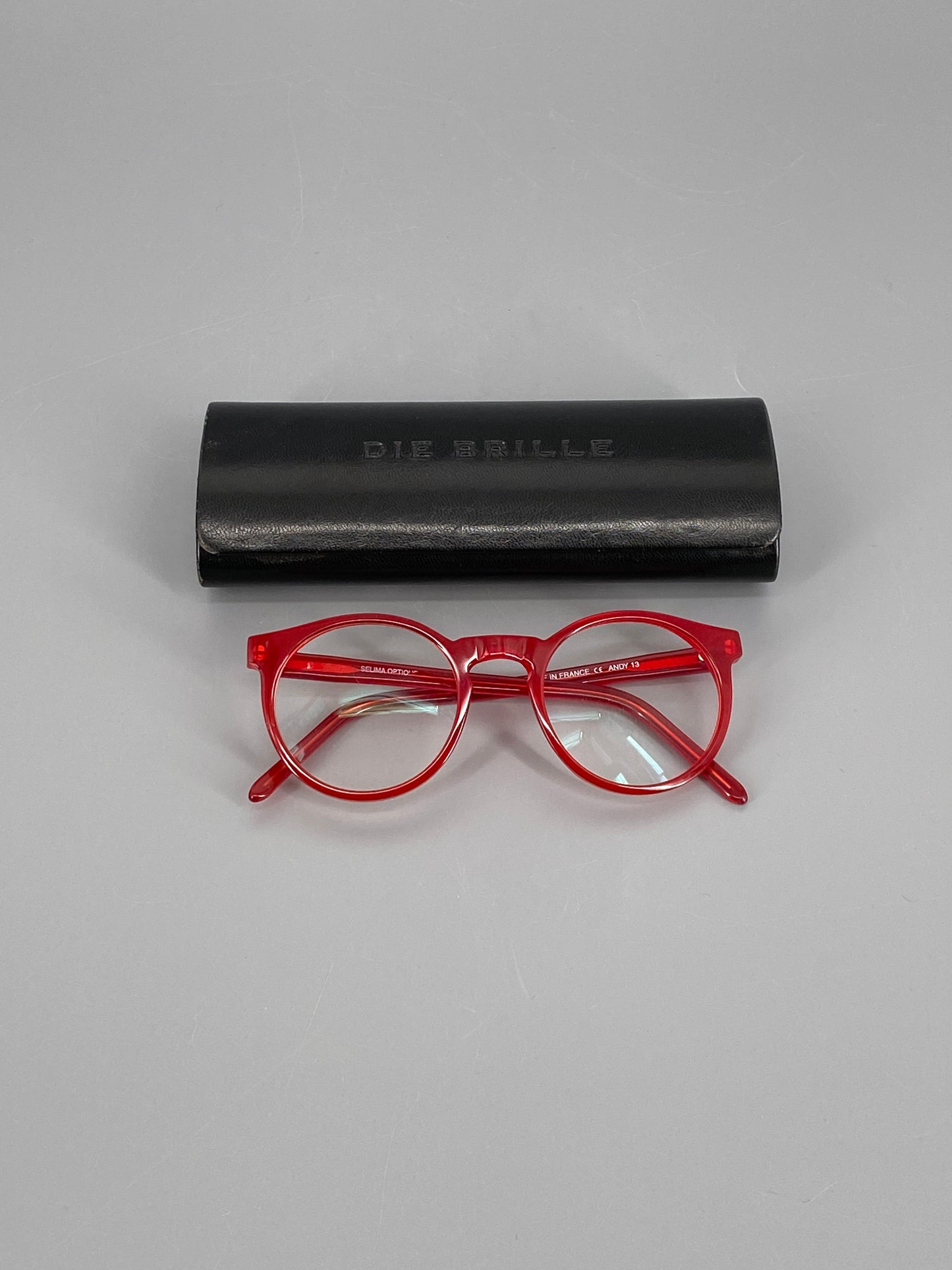 Rote Brille "Andy" von Selima Optique, Handmade aus Frankreich, 90er