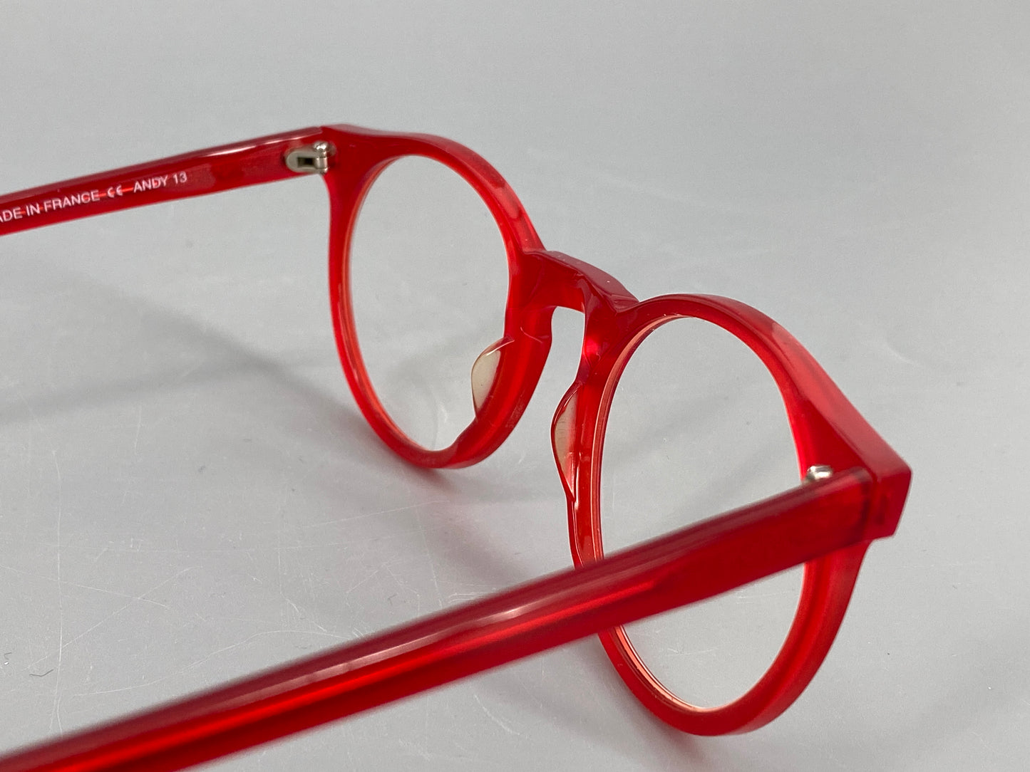 Rote Brille "Andy" von Selima Optique, Handmade aus Frankreich, 90er