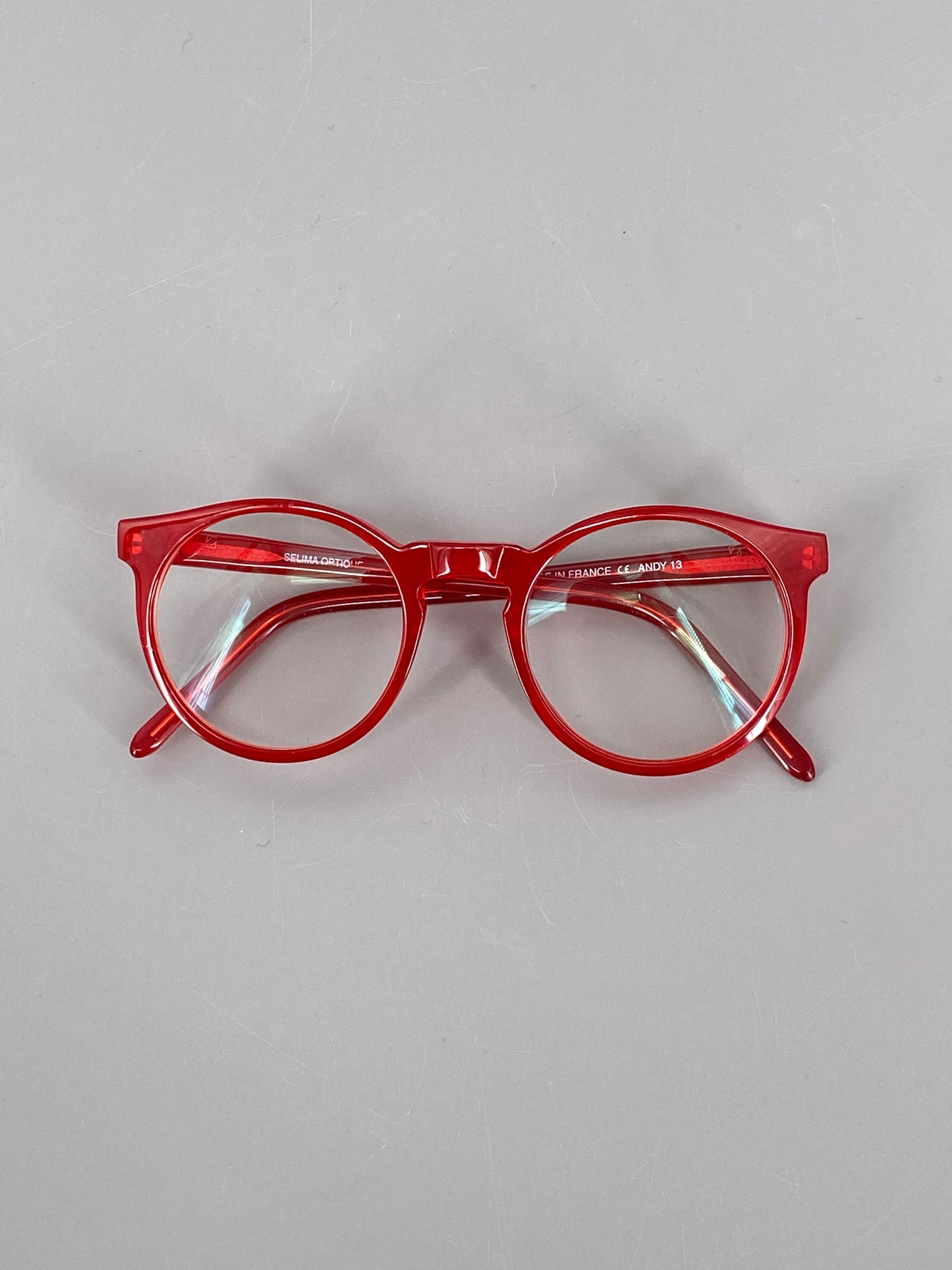 Rote Brille "Andy" von Selima Optique, Handmade aus Frankreich, 90er