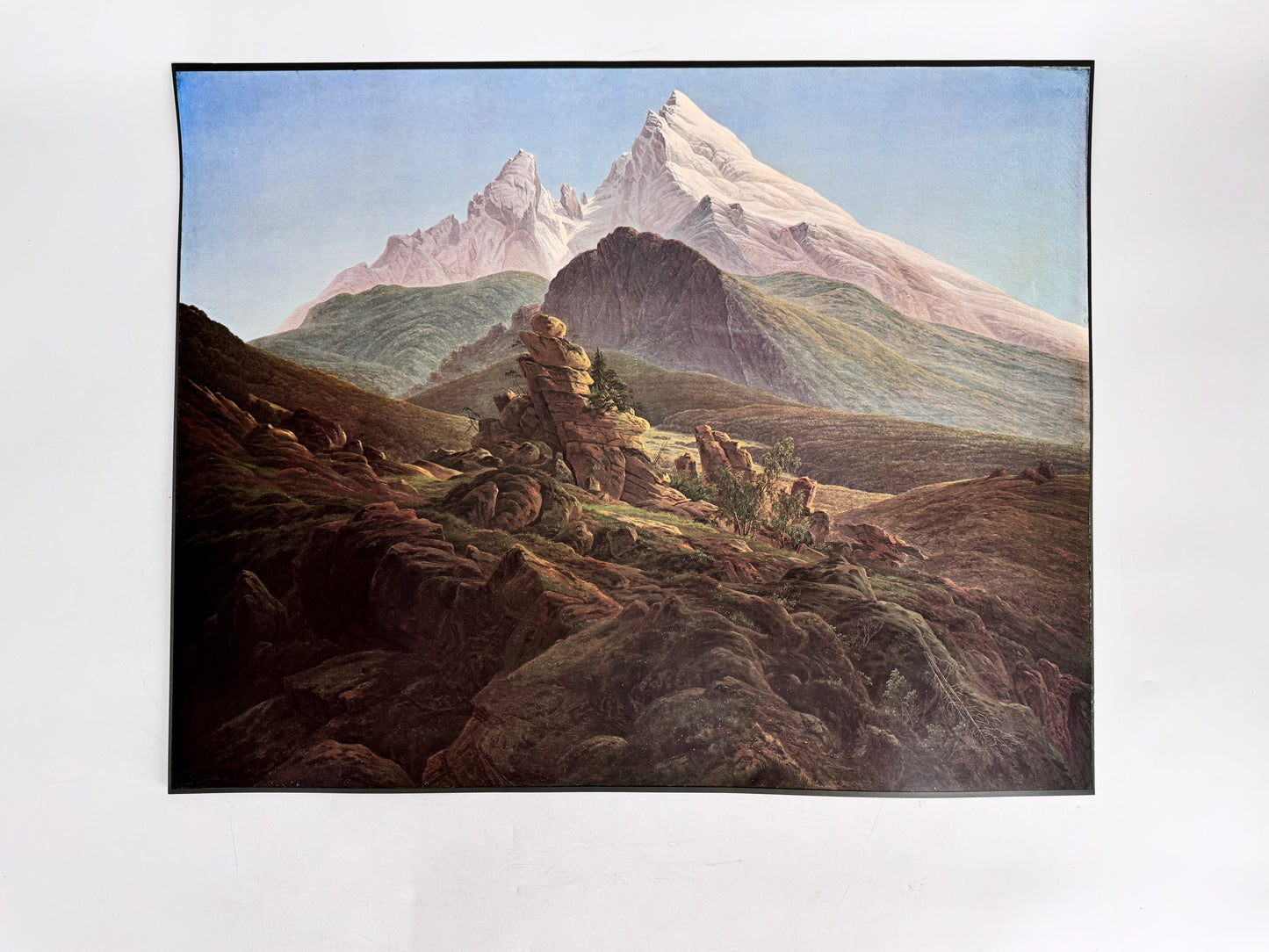 Caspar David Friedrich - Der Watzmann. Kunstdruck der Nationalgalerie