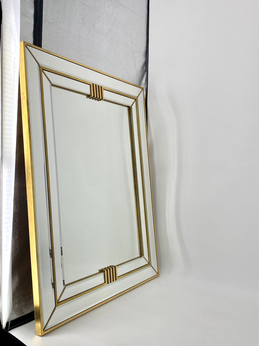 Facettierter Regency Wandspiegel von Deknudt, Belgium, 1970er Jahre