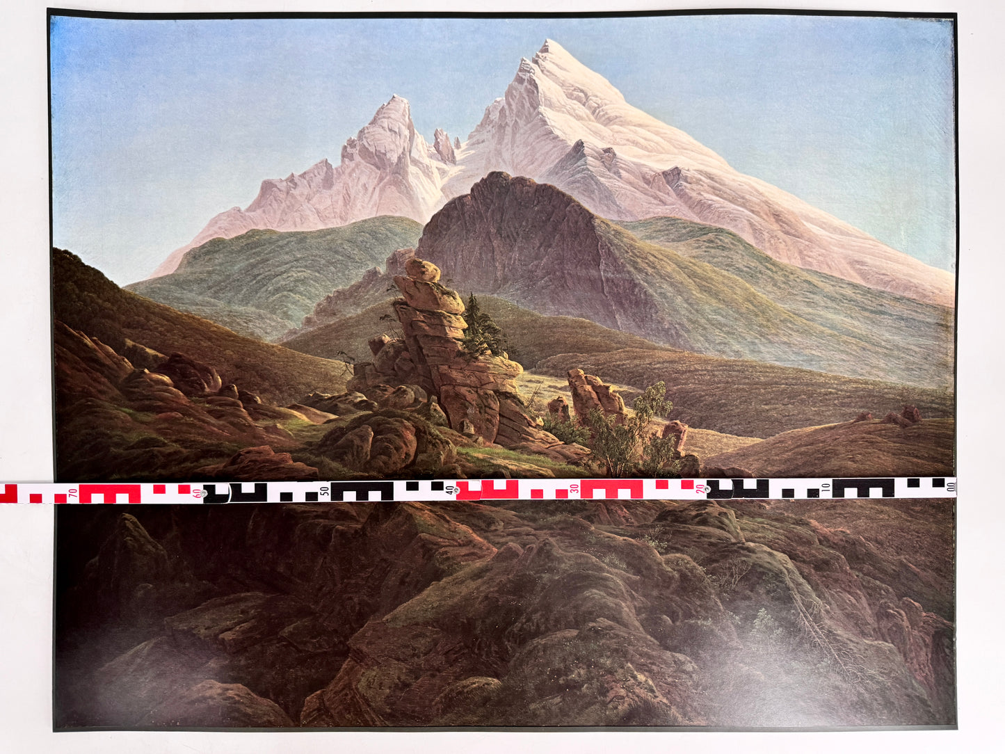 Caspar David Friedrich - Der Watzmann. Kunstdruck der Nationalgalerie