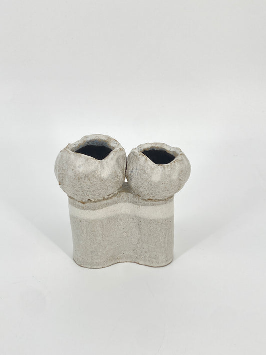 Keramikvase, Doppelvase von Gisbert & Barbara Haberland mit Ritzmarke H., Mid Century