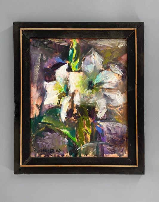 Signiertes Ölgemälde "Stilleben mit Blumenstrauß" von Jürgen Melzer, 2008