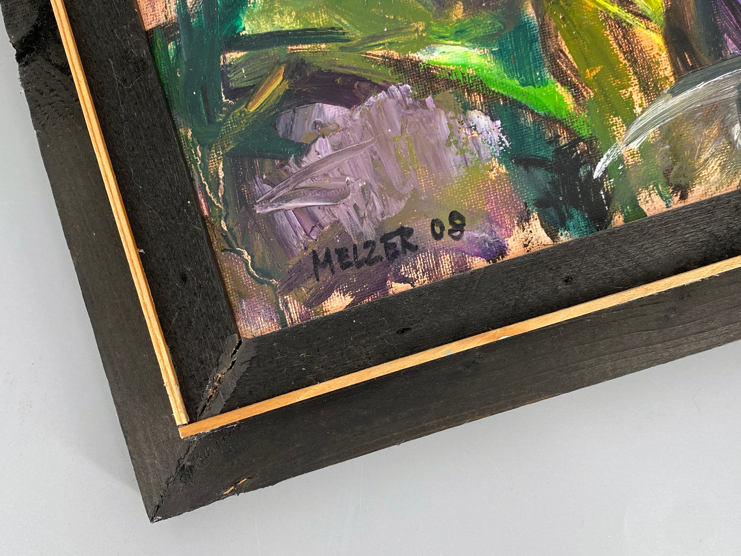 Signiertes Ölgemälde "Stilleben mit Blumenstrauß" von Jürgen Melzer, 2008