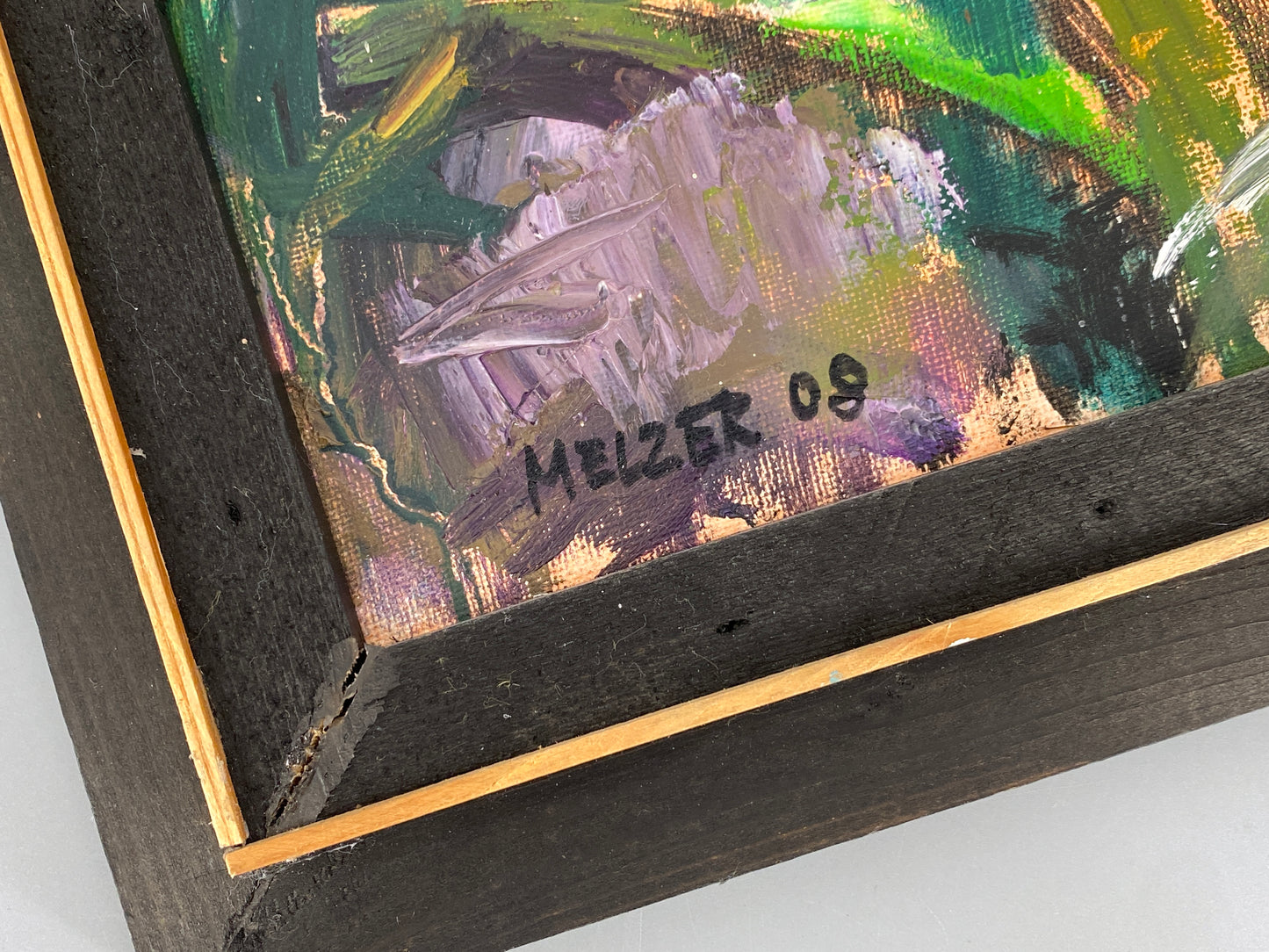 Signiertes Ölgemälde "Stilleben mit Blumenstrauß" von Jürgen Melzer, 2008