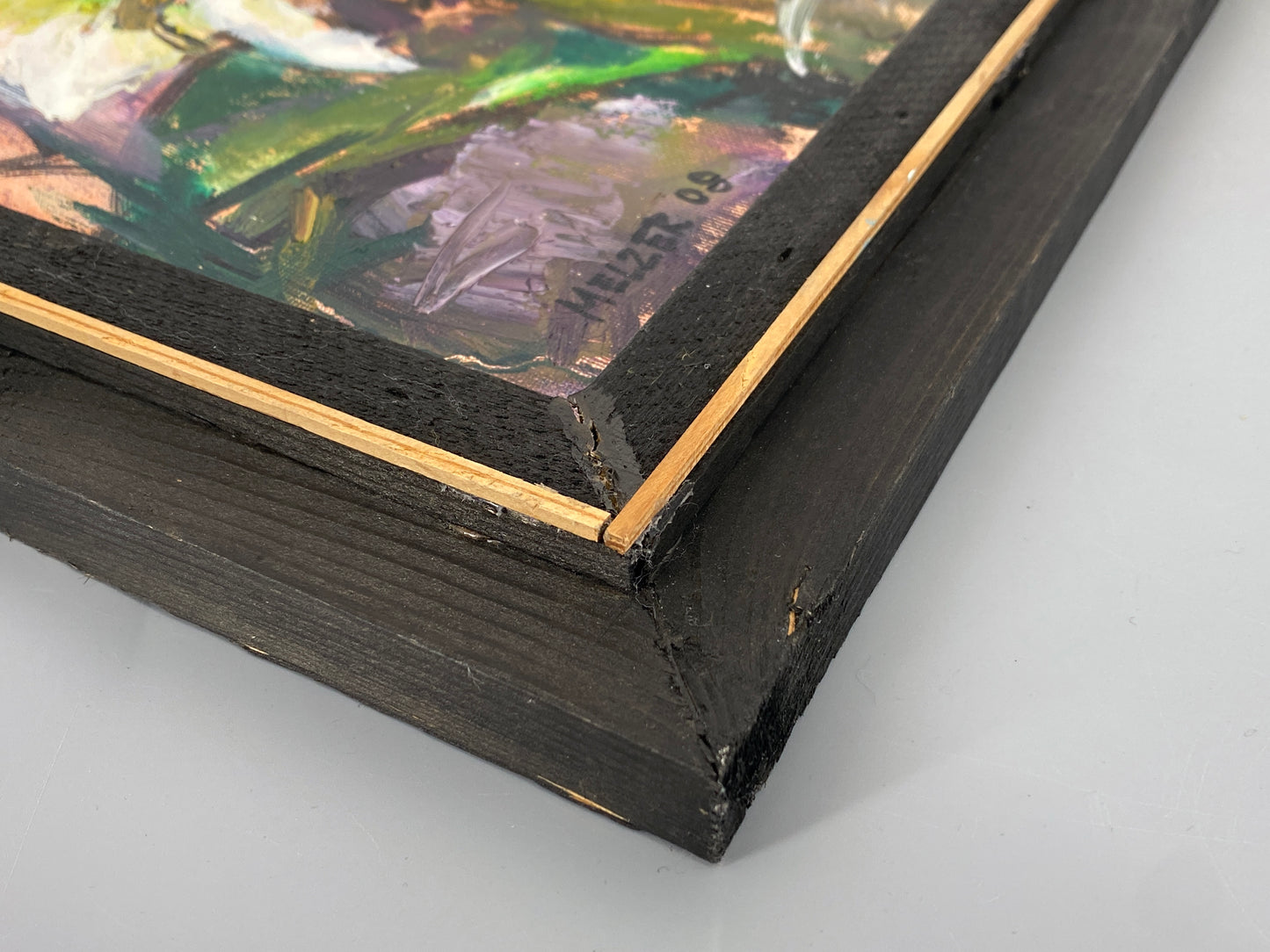 Signiertes Ölgemälde "Stilleben mit Blumenstrauß" von Jürgen Melzer, 2008