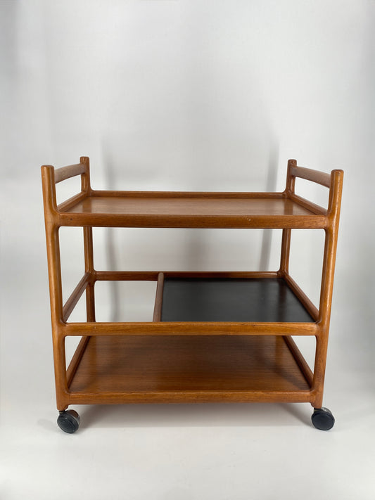 Teak Servierwagen von Johannes Andersen für Silkeborg Møbelfabrik, Dänemark 60er