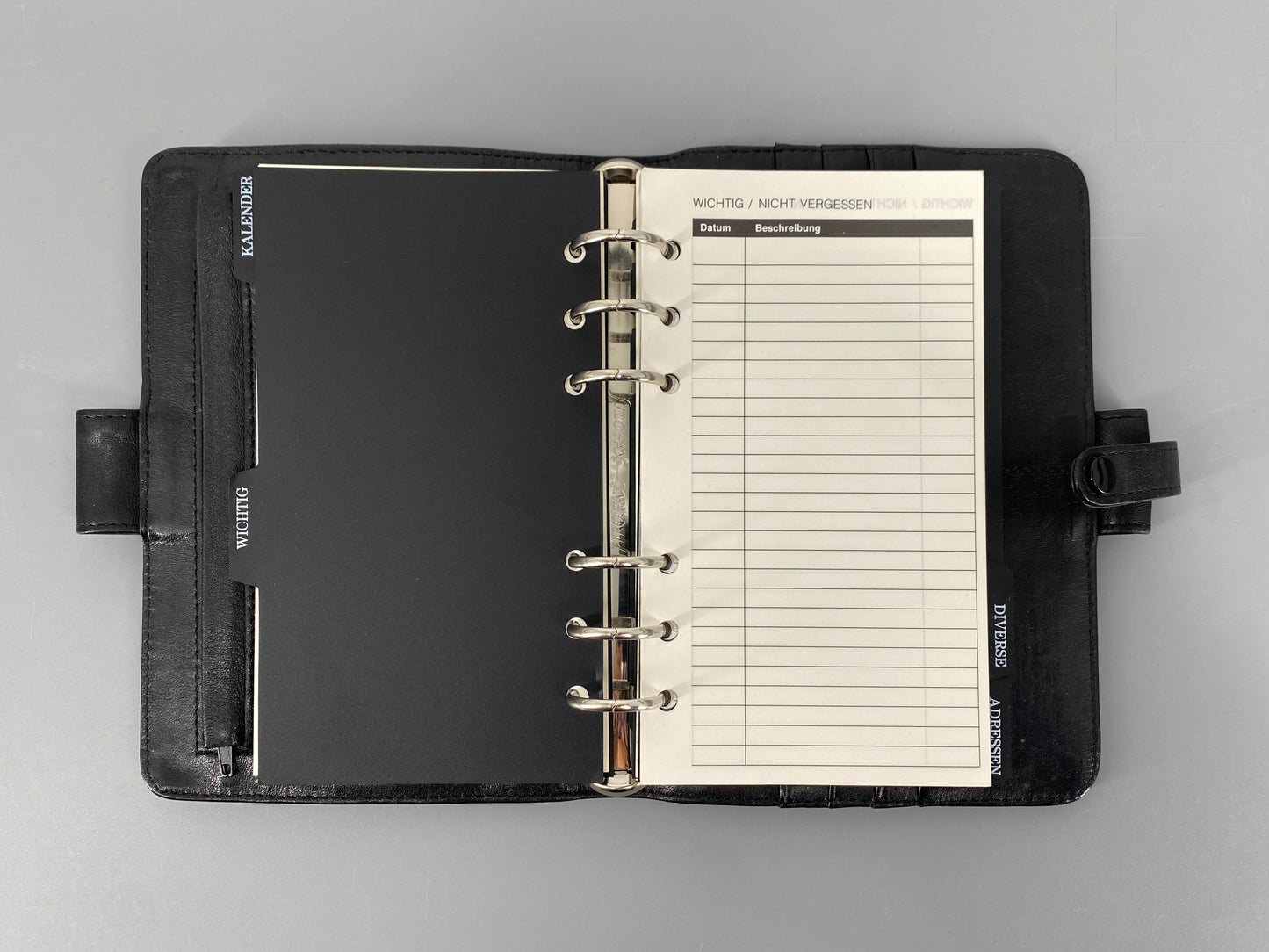 Planer aus Leder und Locher von Filofax, Großbritannien, 1990er