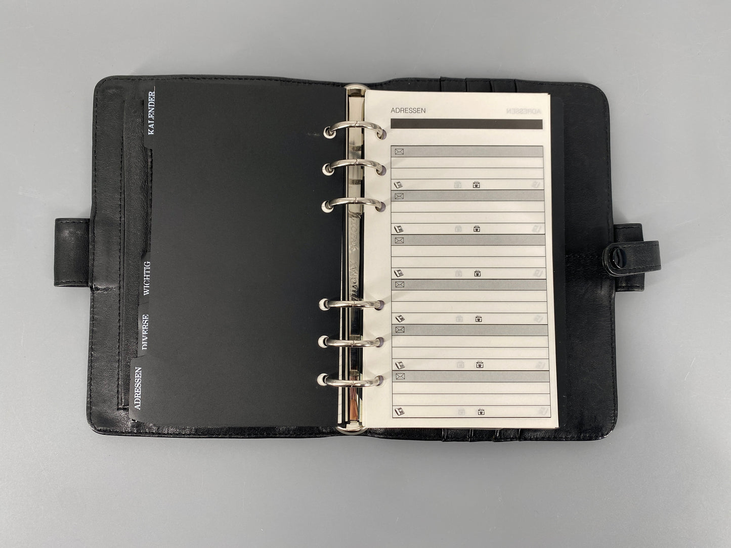 Planer aus Leder und Locher von Filofax, Großbritannien, 1990er