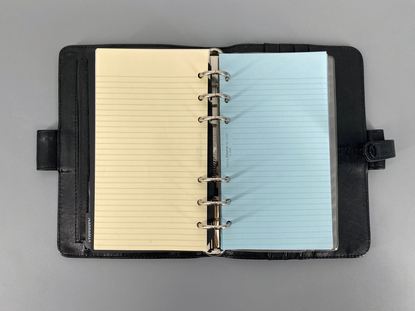 Planer aus Leder und Locher von Filofax, Großbritannien, 1990er