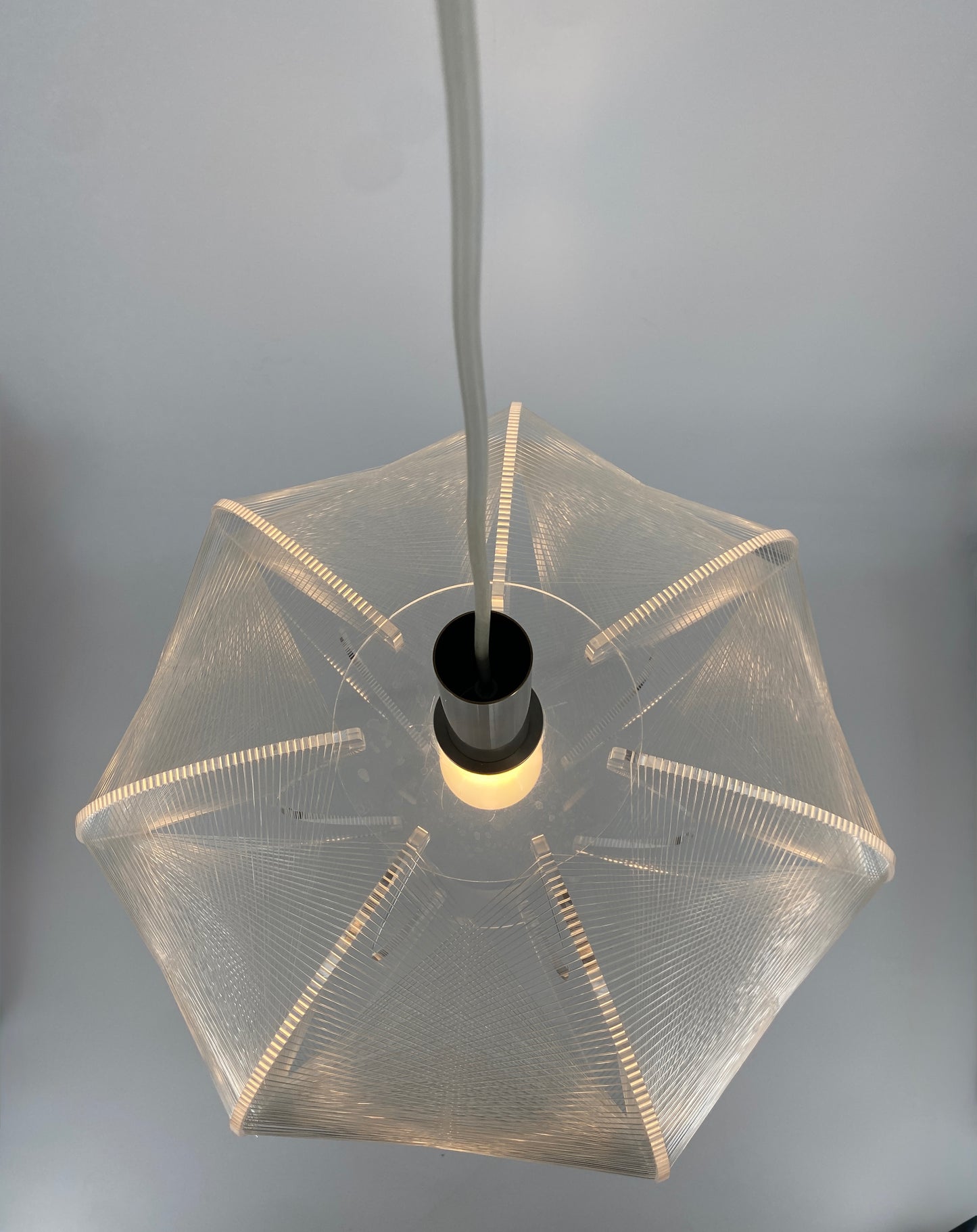 Hängelampe von Paul Secon für Sompex, Frankreich 1970er