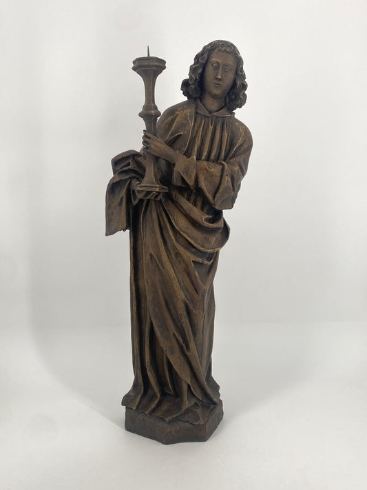 Sakrale Figur "Gotischer Lichtträger", hochwertige Replik