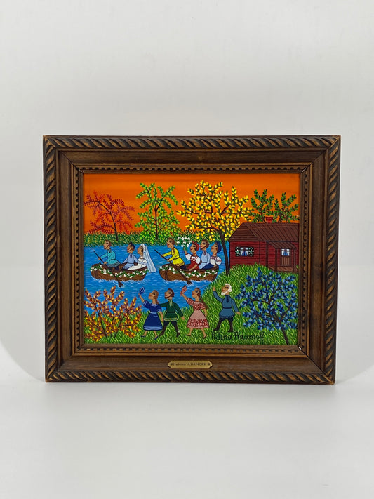 Gemälde "Mariage en Barques" von Hélèna Adamoff, Acryl auf Leinwand