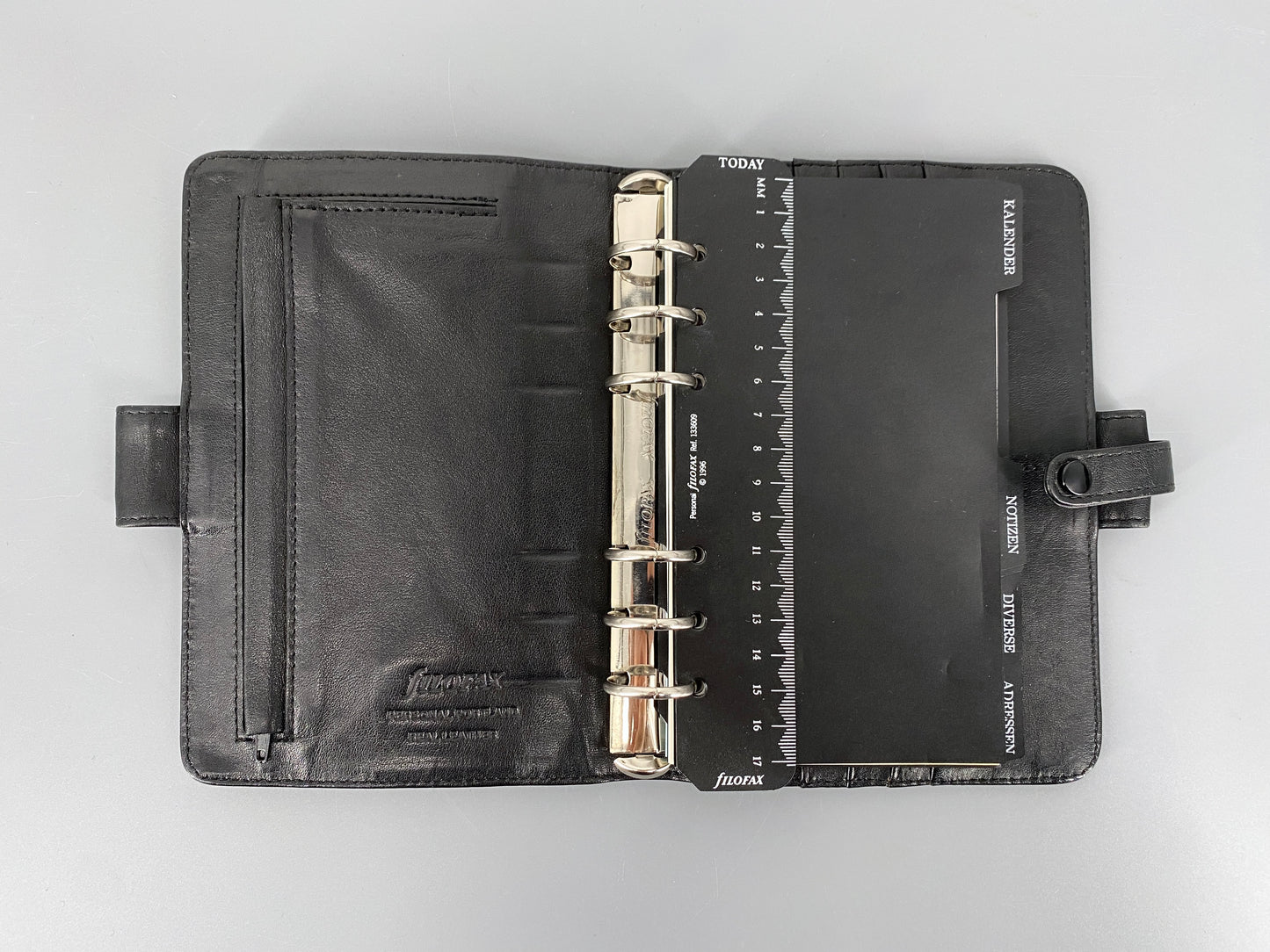 Planer aus Leder und Locher von Filofax, Großbritannien, 1990er