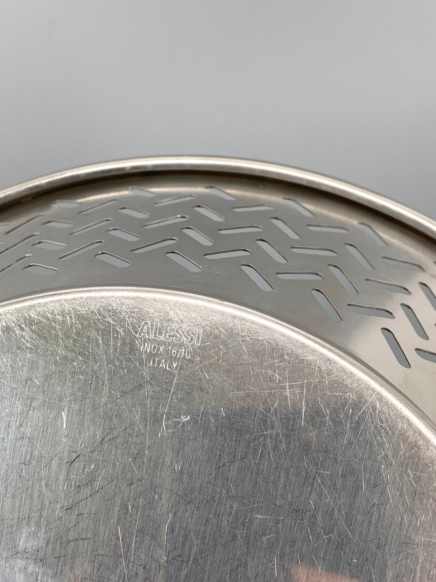 Edelstahl Schale von Ettore Sottsass für Alessi, 90er