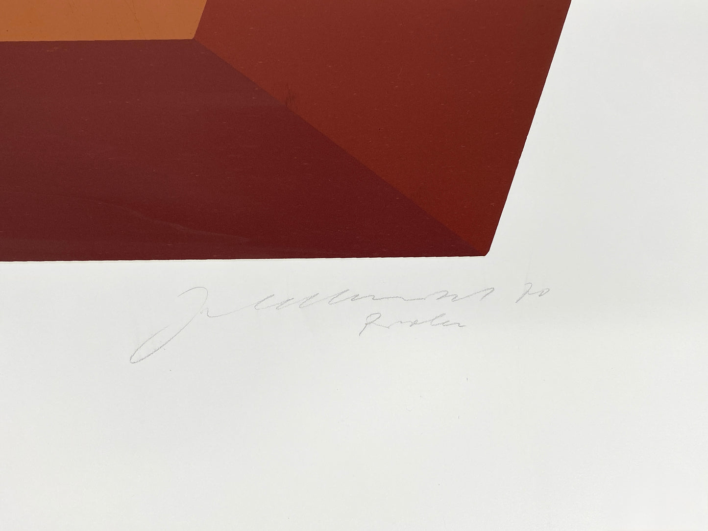 Konkreter Farbsiebdruck in Braun von Joachim Albrecht (1913‒1997), 1970