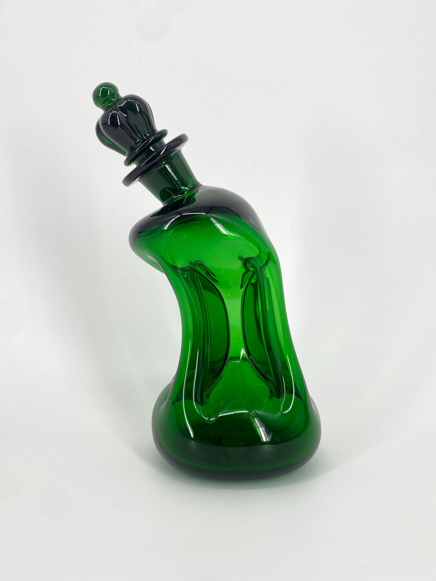 "Betrunkener Dekanter" Kluk Kluk von Jacob Bang für Holmegaard, Dänemark 1970er