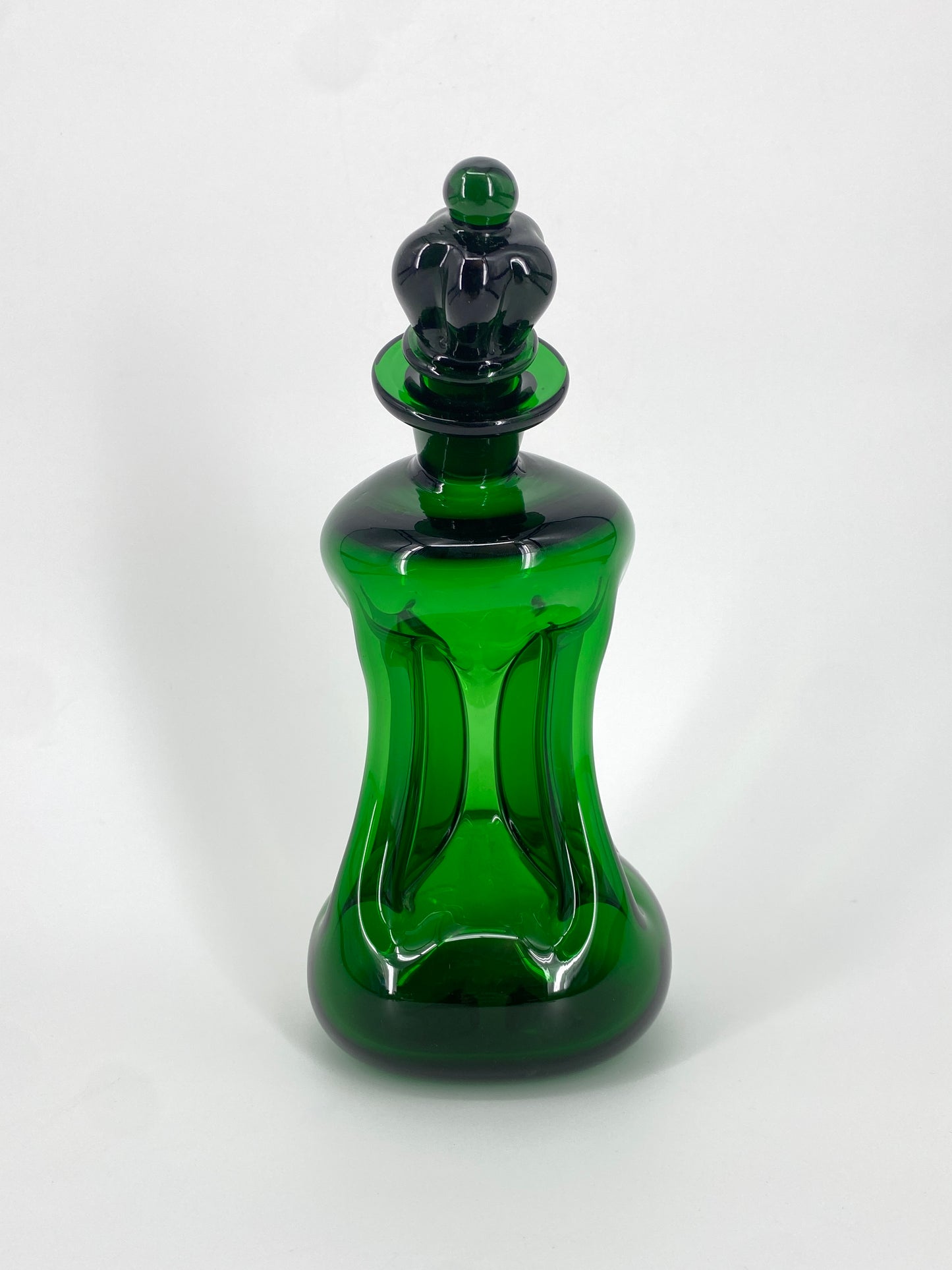 "Betrunkener Dekanter" Kluk Kluk von Jacob Bang für Holmegaard, Dänemark 1970er